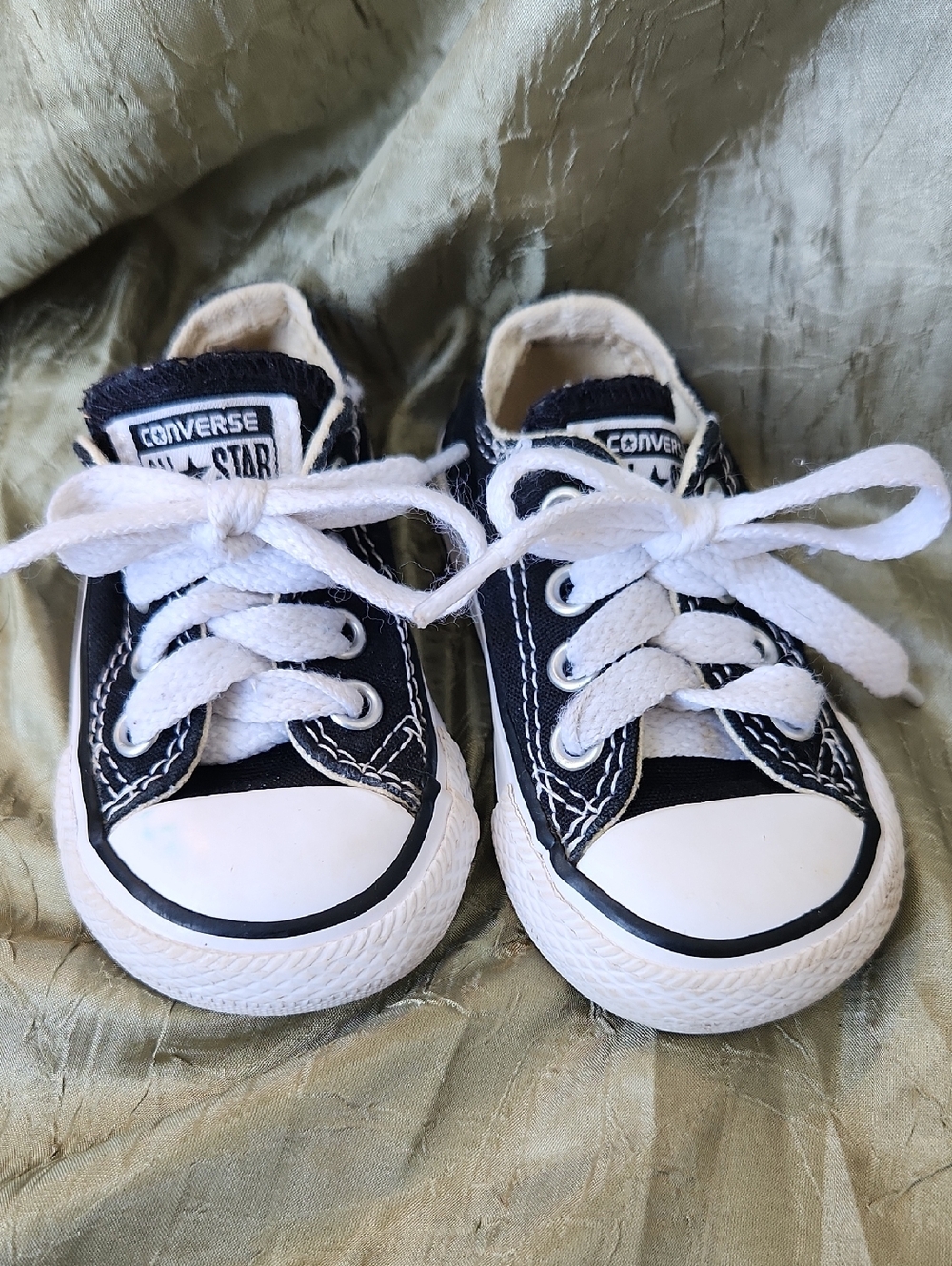 Converse Kids Low Top Sneakers - Black and White